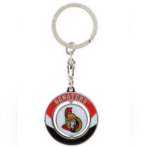New With Tags NHL Ottawa‎ Senators Enameled Spinner Keychain